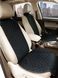 Купить Накидки для передних сидений Алькантара Черные - синяя нить 2 шт 33563 Накидки для сидений Premium (Алькантара) - 1 фото из 4