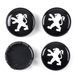 Buy Caps for alloy wheels Peugeot 60x55 mm / Black 4 pcs 33459 Titanium caps