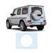 Buy Pre-cut paint protection film for Mercedes-Benz G-Class W463 2018- trunk lid area 106934 Model-specific paint protection film patterns for Mercedes-Benz