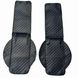 Купить Накидки для передних сидений Алькантара Черные - синяя нить 2 шт 33563 Накидки для сидений Premium (Алькантара) - 3 фото из 4