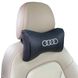 Купить Подушка на подголовник с логотипом Audi экокожа Черная 1 шт 8327 Подушки на подголовник - под шею - 1 фото из 3