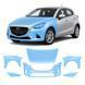 Buy Pre-cut paint protection film for Mazda Mazda2 DJ 2014-2019 - front end 106532 Model-specific paint protection film patterns for Mazda