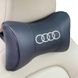 Купить Подушка на подголовник с логотипом Audi экокожа Черная 1 шт 8327 Подушки на подголовник - под шею - 2 фото из 3