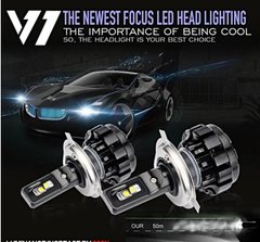 Купить LED лампы автомобильные Focus Beam H3 вентилятор 4000Lm V 1+ / CSP / 35W / 6000K / IP67 / 12-24V 2шт 25527 Лампы - LED основного света