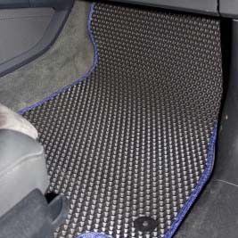 Buy EVA floor mats for Audi E-tron quattro SUV 2018- with heel pad Black-Red edging 5 pcs 66359 Floor mats for Audi