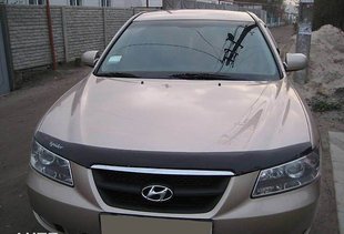 Купить Дефлектор капота мухобойка для Hyundai Sonata (NF) 2004-2009 312 Дефлекторы капота Hyundai