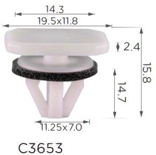 Купить Клипса крепления молдинга Крило Двери Ford (2T14V353129BA 15245) C3653 73453 Фиксатор молдингов и радиаторных решеток