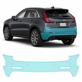 Купити Антигравійна захисна бронеплівка за лекалами для Cadillac XT4 I 2019-2023 - задній бампер 103419 Модельні лекала захисних плівок для Cadillac