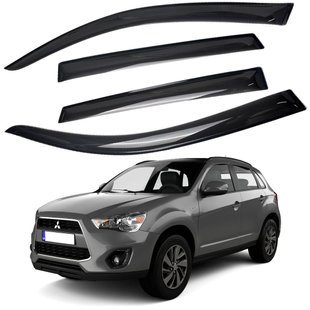 Купить Дефлекторы окон ветровики для Mitsubishi ASX / Outlender Sport / RVR III 2010- Acrylic 60959 Дефлекторы окон Mitsubishi