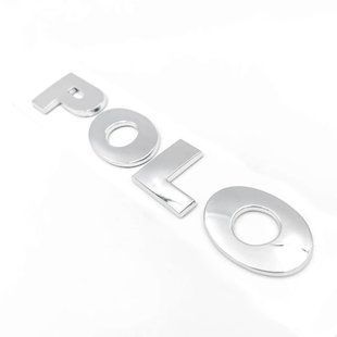 Купить Эмблема надпись для Volkswagen Polo (2002-2020г) Хром 130х23 мм на скотче (Завод) 89219 Эмблема надпись на иномарки