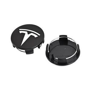 Купить Колпак колеса Tesla черный белый 56 мм алюминий 1 шт OEM 600587900A (колпачок, заглушка диска) 94634 Колпачки на титаны