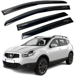 Купить Дефлекторы окон ветровики Acrylic для Nissan Qashqai 2007-2014 Гибкие 44608 Дефлекторы окон Nissan