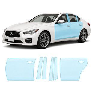 Buy Pre-cut paint protection film for Infiniti Q50 V37 2013-2017 - doors and windows pillars 105181 Model-specific paint protection film patterns for Infiniti