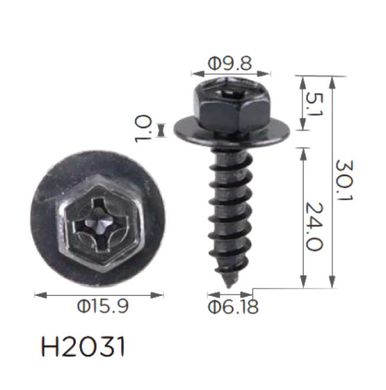 Купить Саморез с шайбой Mercedes, Toyota (90159-60488, 9015960488, 18827)H2031) 73769 Саморезы