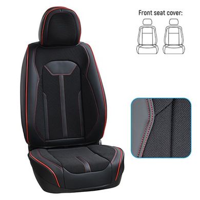 Купить Чехлы Накидки для сидений Voin 5D Передние Черные Красный кант (VB-8830 Bk) 67121 Накидки для сидений Premium (Алькантара)