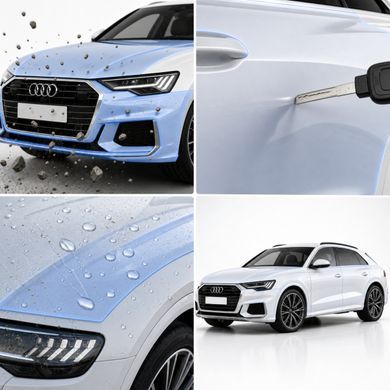 Купити Антигравійна захисна бронеплівка за лекалами для Audi Q8 4M facelift 2024- дзеркала 101727 Модельні лекала захисних плівок для Audi