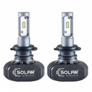 Купити LED лампи автомобільні H7 радіатор 4000Lm Solar 8107/CSP/50W/6000K/IP65/9-32V 2шт 25818 Лампи - LED основного світла