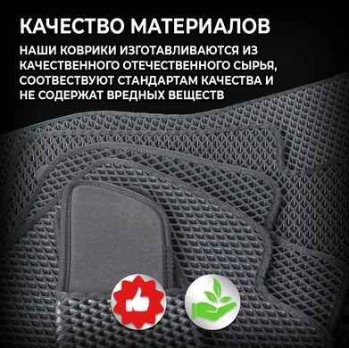 Купить Коврики в салон EVA для Skoda Kodiaq 2016- (Металлический подпятник) Черные 5 шт 43472 Коврики для Skoda