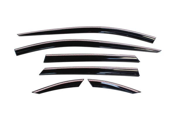 Buy Benke Window Deflectors Wind Deflectors for Ford Kuga / Escape 2020 - Chrome Molding Stainless Steel 3D (BFDRJ2023-W/S) 89836 Window deflectors for Ford