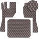 Buy Eco-leather floor mats for Volvo FH 13 2002-2012 with heel pad Brown 3 pcs (Rombus) 79517 Floor mats for Volvo