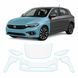 Купить Антигравийная защитная бронепленка по лекалам для Fiat Tipo II facelift 2021-2024 - передняя часть авто (капот бампер фары крылья) 104252 Модельные лекала защитных пленок для Fiat