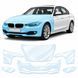 Купити Антигравійна захисна бронеплівка за лекалами для BMW 3 Series F30 2012-2015 - передня частина авто (капот бампер фари крила) 102042 Модельні лекала захисних плівок для Bmw