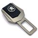 Купить Заглушка ремня безопасности с логотипом Peugeot Темный Хром 1 шт 39460 Заглушки ремня безопасности - 1 фото из 6