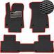 Buy EVA floor mats for Audi E-tron quattro SUV 2018- with heel pad Black-Red edging 5 pcs 66359 Floor mats for Audi