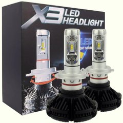 Купить LED лампы автомобильные Philips ZES / H7 радиатор 6000Lm LumiLeds X3 / 50W / 6000K / IP67 / 9-32V 2шт 25819 LED Лампы Китай
