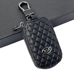 Купити Ключниця – чохол автомобільна для ключів з логотипом Kia Ромб Чорний 60897 Чохли для автоключів