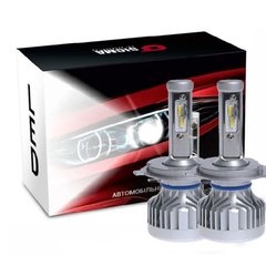 Купить LED лампы автомобильные T5 SIGMA +шторка H4 вентилятор 4000Lm / CSP / 35W / 5000K / IP65 / 9-32V 2шт 26226 LED Лампы Китай