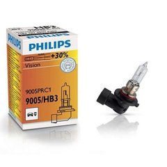 Купити Автолампа галогенна Philips +30% HB3 35W 12V / 1 шт (9005PRC1) 38421 Галогенові лампи Philips