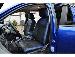 Купить Авточехлы модельные MW Brothers для Ford Ranger II с 2011 серия Leather Style (синие вставки) 59230 Чехлы модельные MW Brothers