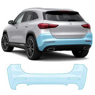 Buy Pre-cut paint protection film for Mercedes-Benz GLA H247 facelift 2023- rear bumper 106959 Model-specific paint protection film patterns for Mercedes-Benz