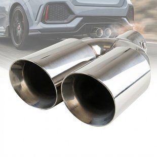 Buy Double muffler tip Vitol 300 x 2-89 x 64 mm Chrome (НГ-0260A) 100701 Muffler tips