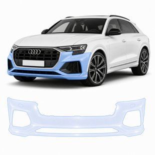 Купити Антигравійна захисна бронеплівка за лекалами для Audi Q8 4M facelift 2024- передній бампер 101728 Модельні лекала захисних плівок для Audi