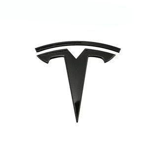 Купить Эмблема задняя Tesla Y Черная Глянец 87 мм металл на скотче (Завод) 89584 Эмблемы на иномарки