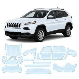 Купить Антигравийная защитная бронепленка по лекалам для Jeep Cherokee KL 2014-2018 - полный кузов 105321 Модельные лекала защитных пленок для Jeep