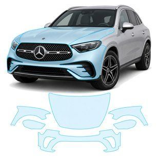 Buy Pre-cut paint protection film for Mercedes-Benz GLC X254 2022- front end 107024 Model-specific paint protection film patterns for Mercedes-Benz
