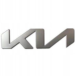 Купити Емблема-напис Kia NEW GRAY 130x30 мм металева на скотчі (заводська) 88583 Емблема напис на іномарки