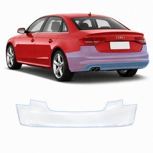 Купити Антигравійна захисна бронеплівка за лекалами для Audi A4 B8 2008-2015 - задній бампер 101428 Модельні лекала захисних плівок для Audi