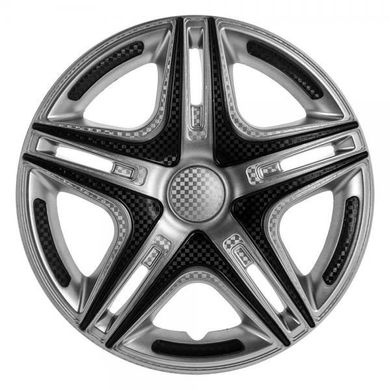 Купити Ковпаки для колес Star Дакар R15 Супер Срібні Карбон 4 шт 21757 15 (Star)