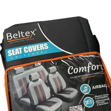 Купить Автомобильные чехлы Beltex Comfort комплект Графит Темно-Серые (BX52310) 60161 Майки для сидений закрытые