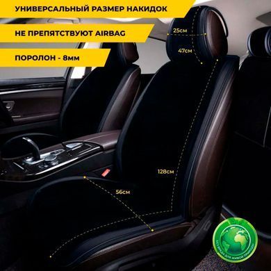 Купить Накидки для передних сидений меховые Mutton Premium Черные 2 шт 39415 Накидки для сидений Premium (Алькантара)