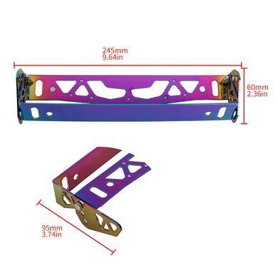 Buy Power Racing JDM License Plate Bracket Universal Aluminum Red 88869 Bolts - Numbers - Brackets