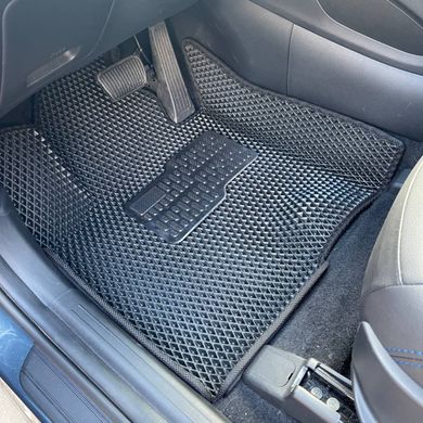 Купить 3D EVA Коврики в салон для Hyundai Tucson (NX4) 2021- ДВС (Металлический подпятник) Черные-Черный кант 5 шт 62946 Коврики для Hyundai