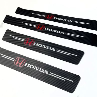 Купить Защитная пленка накладка на пороги для Honda Черный Карбон 4 шт 42649 Защитная пленка для порогов и ручек