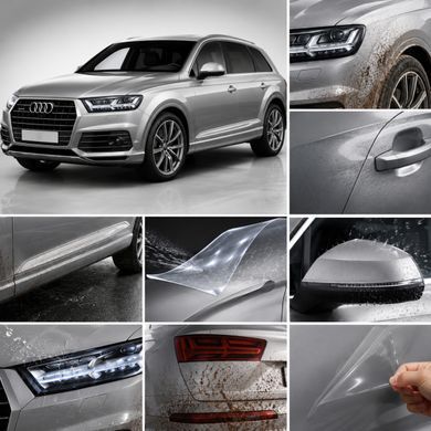 Buy Pre-cut paint protection film for Audi Q7 4M 2015-2019 - optics (headlights & fog lights) 101678 Model-specific paint protection film patterns for Audi