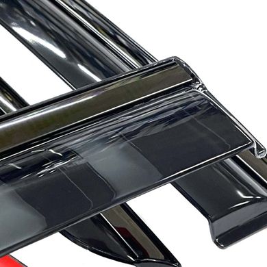 Купити Дефлектори вікон вітровики Benke для Toyota Rav 4 2018 (Чорний Молдинг Нержавіюча сталь 3D) 66259 Дефлектори вікон Toyota