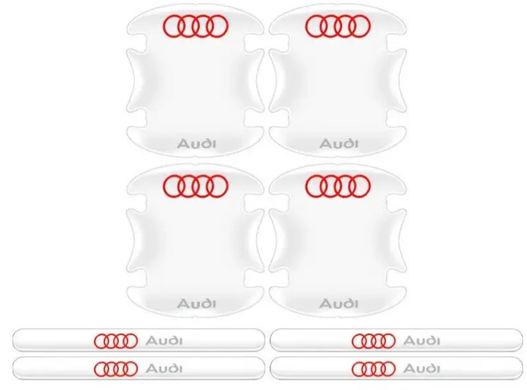 Купить Комплект защитных пленок Нано под ручки авто (отбойник на двери) Audi 8 шт 65582 Защитная пленка для порогов и ручек